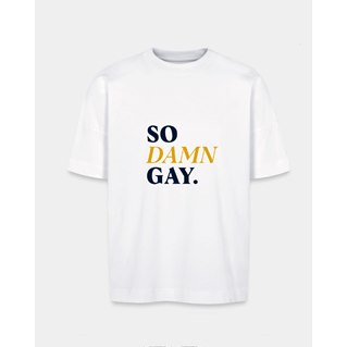 T-Paita So Damn Gay, valkoinen
