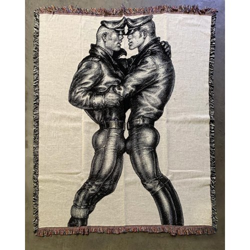 Tom of Finland "Leatherman" Woven Blanket