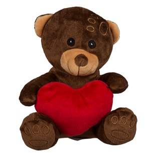 PlushBear with heart, brown