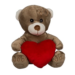 PlushBear with heart, grey