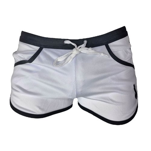 Shorts, insydd Jockstrap, vit/svart