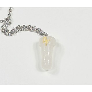Necklace with dick, rock crystal