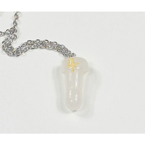 Necklace with dick, rock crystal