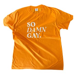 T-Shirt, So Damn Gay, Orange