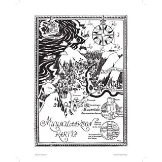 Poster (small) - Moominvalley map (Finnish)