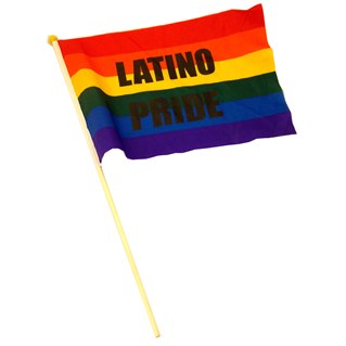 3 Latino Pride Flags on stick