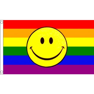 Smiley och regnbågen 60 x 90