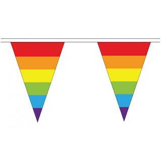 Rainbow Triangle Bunting - 54 triangles