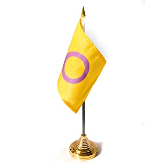 Small Intersex Flag on Stick