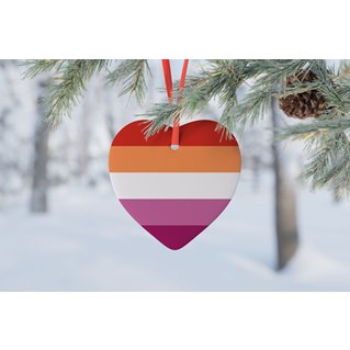 Lesbian Pride Heart Ornament