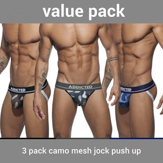 3 Pack Camo Mesh Jock Push Up