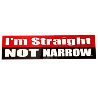 Bildekal "Straight but not narrow"