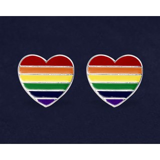 Heart Earrings Rainbow