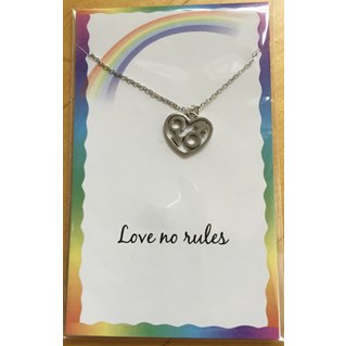 Love no rules - dbl male symbols, heart