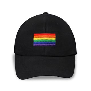 Rainbow baseball hat, black