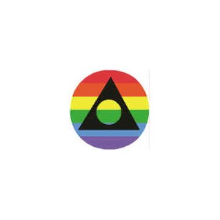 Badge Al Anon on rainbow
