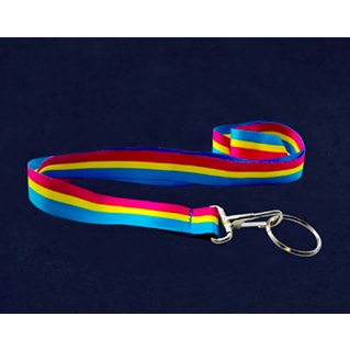Pansexual Flag Colored Lanyards