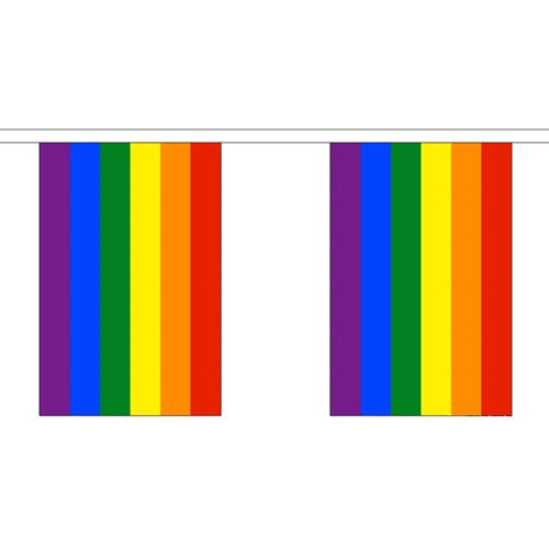 Rainbow Gay Pride Bunting - 10 flags