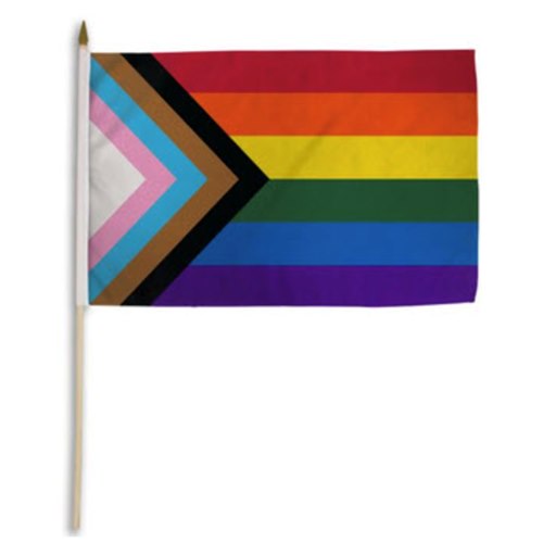 Progress Rainbow Flag på pinne