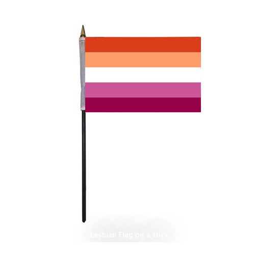Small Lesbian Sunset Pride on stick