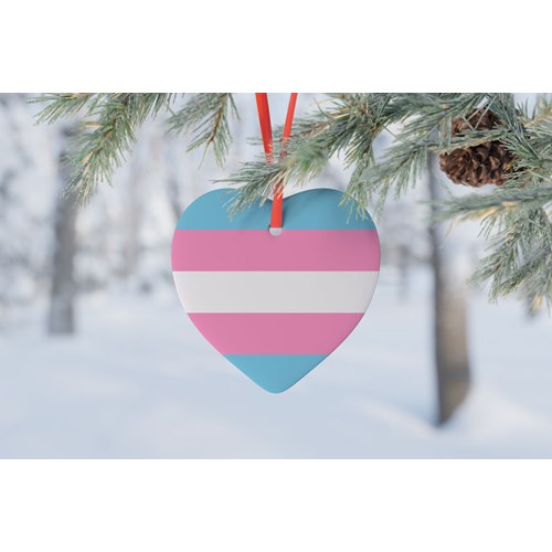TransPride Heart Ornament