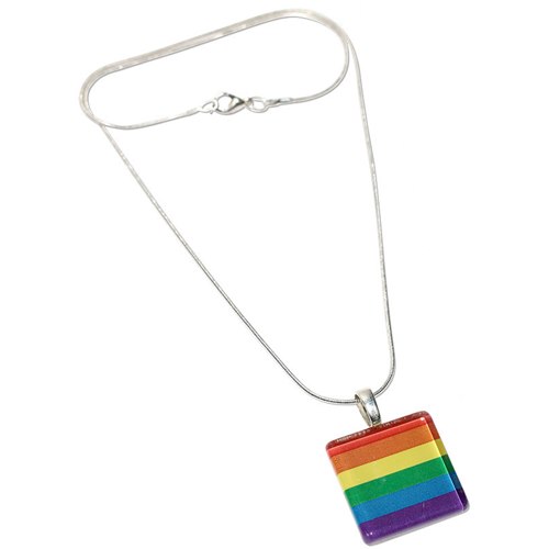 Halsband, regnbågsflagga, glas