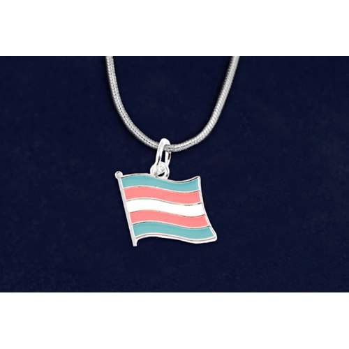Trans Pride Flag Necklace