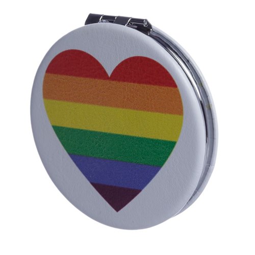 Compact Mirror - Rainbow heart
