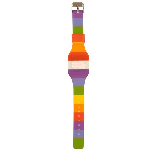 Digital silicone watch - Rainbow colored