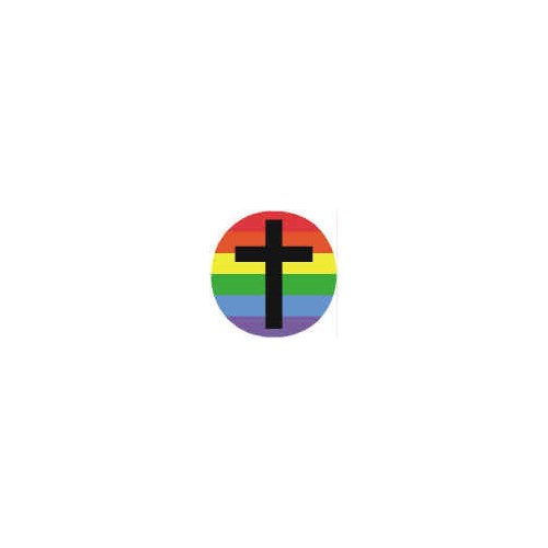 Badge Cross on Rainbow
