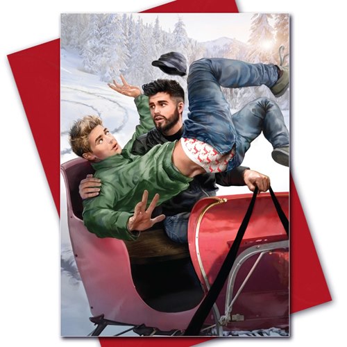 "Sleigh Boys" Gay Christmas Card