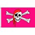 Pink Skull & Crossbones flag