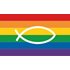 Regnbågsflagga med Fisk