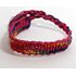 Wide box braided bracelet - red