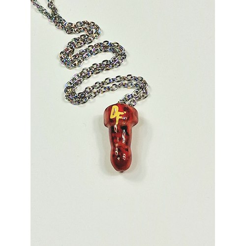 Halsband, Röd Jasper, röd kristalldick