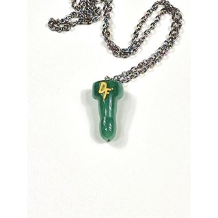 Halsband, Green Aventurine, grön kristalldick