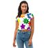 Crop Top with rainbow flowers