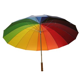 Golfparaply, regnbågsfärgat