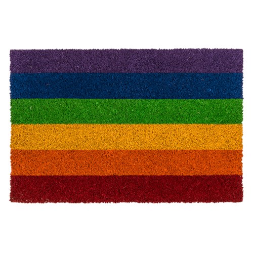 Door mat, rainbow flag
