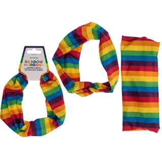 Textile headband, rainbow
