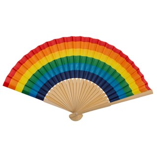 Hand Fan Rainbow colors