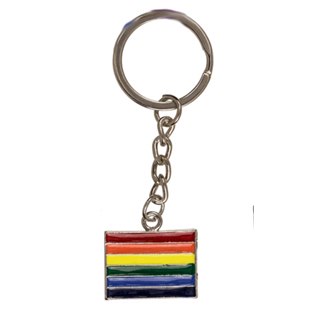 Metal Keychain, rainbow flag