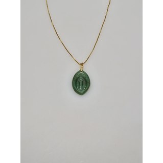 Necklace Vagina, Green Aventruine