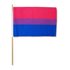 Bisexual Pride-flagga på pinne